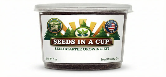 Seeds In A Cup Green Bell Pepper (Capsicum annuum) Grow Kit - Complete seed starter with recyclable planter, non-GMO seeds, and real potting soil. Hand-assembled in Cleveland, Ohio, USA.
