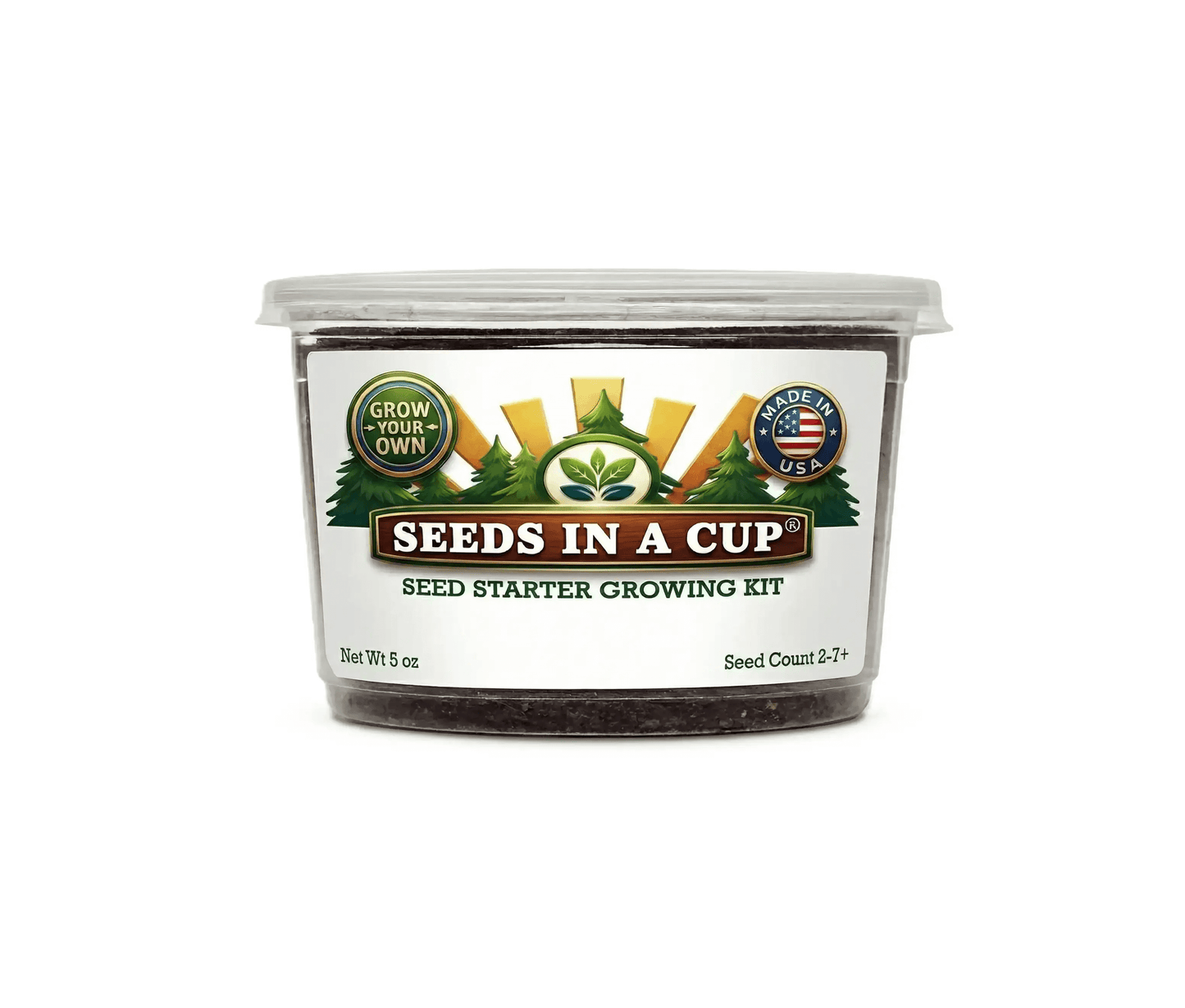 Complete Seeds In A Cup Jalapeno Pepper growing system: recyclable planter, premium soil, and non-GMO Capsicum annuum seeds. Indoor seed starter kit manufactured in Cleveland, Ohio, USA.