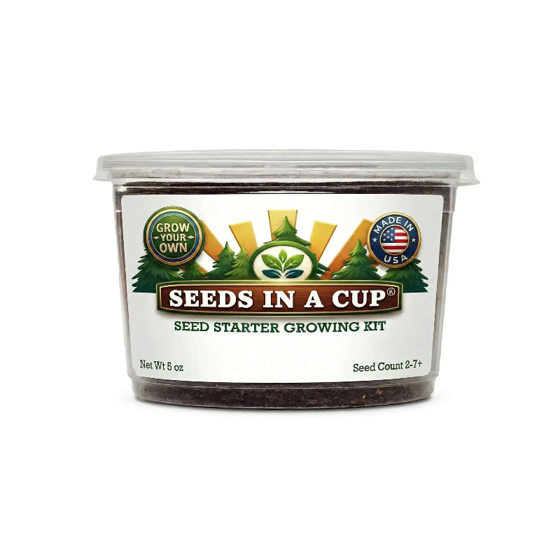Seeds In A Cup American Plum (Prunus americana) Grow Kit - Complete seed starter with recyclable planter, non-GMO seeds, and real potting soil. Hand-assembled in Cleveland, Ohio, USA.