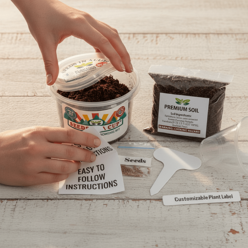 Complete Seeds In A Cup Morning Glory growing system: recyclable planter, premium soil, and non-GMO Ipomoea purpurea seeds. Indoor seed starter kit made in Cleveland, Ohio, USA.