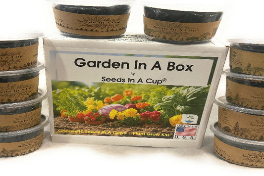 Garden in A Box by Seeds In A Cup® - Custom Vegetable & Herb Seed Kits, Pick 10 Varieties, Easy All-in-One Gardening Starter, 50+ Plant Options - Seeds In A Cup®